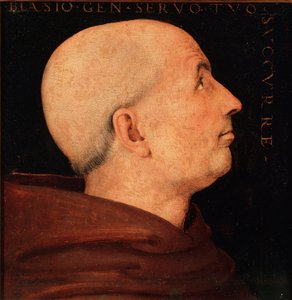 Don Biagio Milanesi, a Vallombrosa Apátsági Rend tábornokának portréja A Vallombreuse-i kolostorból származó szerzetes profilja. Pietro Vannucci dit il Perugino festménye (A Perugin alkotó: Pietro Perugino