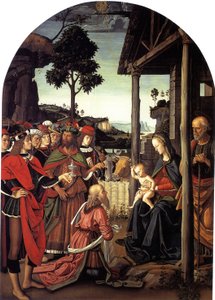 A mágusok imádása, kb. 1470-1480 alkotó: Pietro Perugino