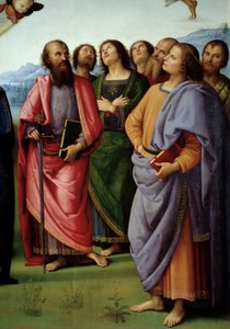 Krisztus mennybemenetele Az apotereket képviselő részlet. Pietro Vannucci dit il Perugino festménye (Le Perugin alkotó: Pietro Perugino