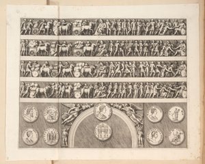 Domborművek Septimius Severus ívén Rómában