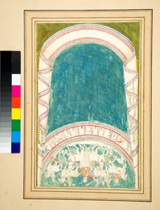 Egy szekér mozaikjának másolata (fekete kréta, néhány tollal és barna tintával. Akvarellel színezve) alkotó: Pietro Santi Bartoli