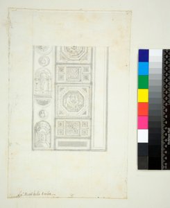 A Villa Madama boltozata (fekete kréta, némelyik tollal és barna tintával. Akvarellel színezve) alkotó: Pietro Santi Bartoli