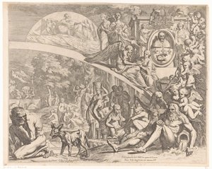 Allegorie ter ere van paus Innocent X alkotó: Pietro Testa