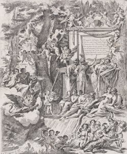 Allegória Franciotti bíboros luccai püspökké érkezésének tiszteletére, 1680-1700. alkotó: Pietro Testa