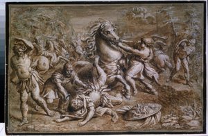 ""La Conversion de Saint Paul" (Szent Pál megtérése) Pietro Berrettini dit Pietro da Cortona tusrajza alkotó: Pietro da Cortona