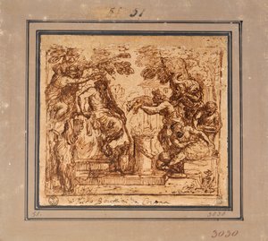 Tanulmány az Ajánlat Pannak alkotó: Pietro da Cortona