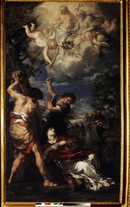 Szent István vértanúsága. Szent István vértanúsága. Pierre de Cortona festménye (Pietro Berrettini, Pietro da Cortona néven ismert