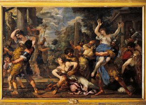 A szabinok elrablása Pietro da Cortona festménye (Cortona köve) (Pietro Berrettini)