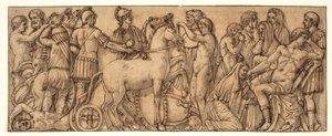 Friz egy római szarkofágból(?) alkotó: Pietro da Cortona