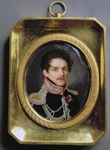 Szergej Grigorjevics Sztroganov (1794-1882) portréja (wc és gouache zománcon)
