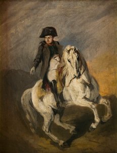 Napóleon szürke lovon (olaj, vászon)