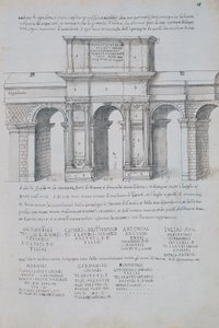 Claudius boltíve Rómában, rajz, a római ókorból, Pirro Ligorio (1513-1583)