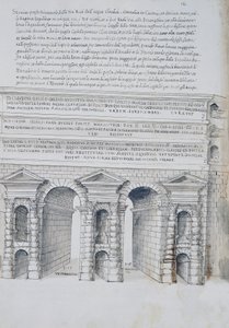 Porta Maggiore Rómában, Pirro Ligorio (1513-1583) rajza a római ókorból