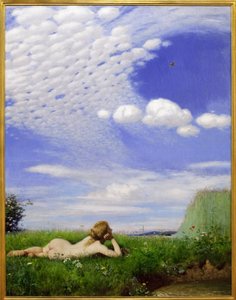 The lark. Painting by Pal Szinyei Merse (1845-1920), Oil On Canvas