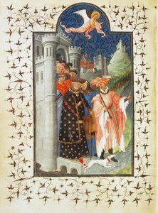 Jean de Berry herceg elhagyja kastélyát egy utazásra - Jean de Berry herceg elhagyja kastélyát egy utazásra ... alkotó: Pol de Limbourg