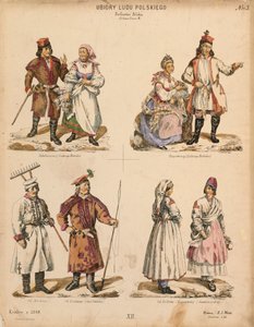 Példák lengyel népviseletre, kiadó: K.S. Wolski, Krakkó, 1888