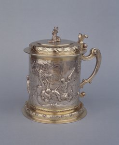 Tankard jelenetekkel Illés próféta életéből (ezüst és ezüst aranyozott) alkotó: Polish School