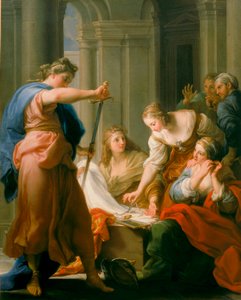 Akhilleusz a Lycomedes udvarában alkotó: Pompeo Girolamo Batoni