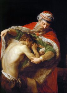 A tékozló fiú példázata - A tékozló fiú példázata - Pompeo Girolamo Batoni (1708-1787). olajfestmény alkotó: Pompeo Girolamo Batoni