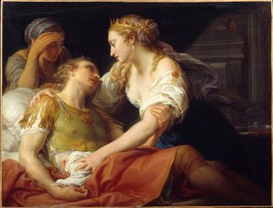 Marc Antoine, a római politikus és tábornok, Marc Antoine (Marcus Antonius) (Kr. e. 83-30) halt meg Kleopátr karjai között. Pompeo Batoni (1708-1787) festménye 1760 Brest, Szépművészeti Múzeum