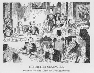 A brit karakter, a beszélgetés ajándékának hiánya (litho) alkotó: Pont