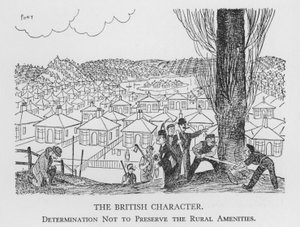 A brit karakter, az elhatározás, hogy nem őrizzük meg a vidéki kényelmi lehetőségeket (litho) alkotó: Pont