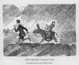 A brit karakter, a vadászat iránti lelkesedés (litho) alkotó: Pont