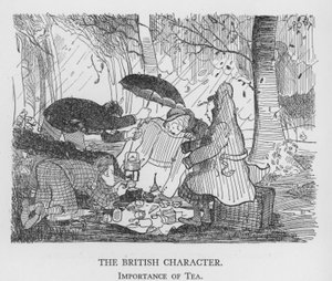 A brit karakter, a tea jelentősége (litho)