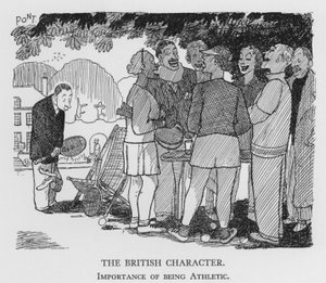 A brit karakter, az atletikusság fontossága (litho)