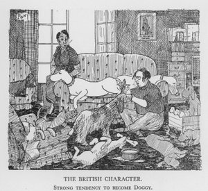A brit karakter, erős hajlam a kutyussá válásra (litho)