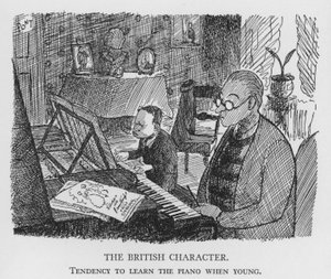 A brit karakter, tendencia, hogy fiatalon tanuljunk zongorázni (litho) alkotó: Pont