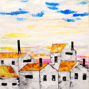 Élénk falusi városi látkép alkotó: Poonam Choudhary