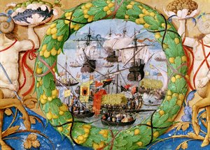 A portugál flotta fesztiválja, Alem Douro Lettura Nova illusztrációja, 1513 alkotó: Portuguese School