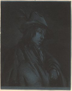 Fiatal férfi játszik a Hurdy-Gurdy-t alkotó: Possibly Jan Stolker
