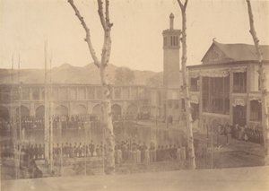 [Palace of the Shah, Paying respect to the ShahFete de Salam, Teherán, Irán [ugyanaz a..., 1840-60-as évek.