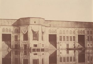 [Qasr of the Shah nyári rezidenciája, Emarat-e xoruji, Teherán, Irán], 1840-60-as évek.