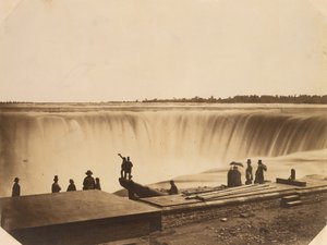 Niagara-vízesés, kb. 1855. alkotó: Possibly by Silas A. Holmes.