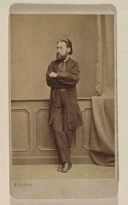Bedrich Smetana zeneszerző portréja, 1866 körül. alkotó: Prague . Photo studio H. Fiedler