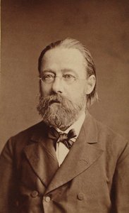 Bedrich Smetana zeneszerző portréja, 1878. alkotó: Prague . Photo studio J. Mulac