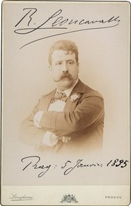 Ruggiero Leoncavallo 1858-1919, 1895. alkotó: Prague . Photo studio Jan F.