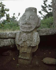 A termékenység istennőjének megalitikus szobra alkotó: Pre Columbian Pre Columbian