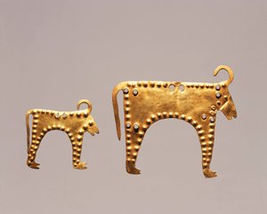 Állatfigurák várnai ásatásokról, 36. sír (aranylevél) alkotó: Prehistoric Prehistoric