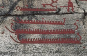Csónakok, Fossum szikla, Tanum petroglyphja, Svédország alkotó: Prehistoric Prehistoric