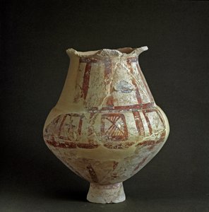 Etruszk civilizáció: terrakotta váza Mattonara (Civitavecchia) nekropoliszából, Lazioból. Kr.e. 7-6. Róma, Luigi Pigorini Nemzeti Őskori Néprajzi Múzeum alkotó: Prehistoric Prehistoric