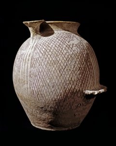 Őstörténet: polikróm kerámia váza Jerikóból. Kr.e. 3000-2100. Amman, Régészeti Múzeum, Jordánia alkotó: Prehistoric Prehistoric