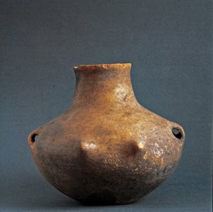 Rinaldone (Montefiascone) őstörténete, kultúrája: terrakotta váza Rinaldone nekropoliszából. Rézkor. Eneolitikum. Kr.e. 2200. Róma, Luigi Pigorini Nemzeti Őskori Néprajzi Múzeum alkotó: Prehistoric Prehistoric