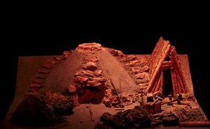 Őstörténet: vaskori kovácsműhely rekonstrukciója. Saint Germain en Laye, Régiségek Múzeuma alkotó: Prehistoric Prehistoric