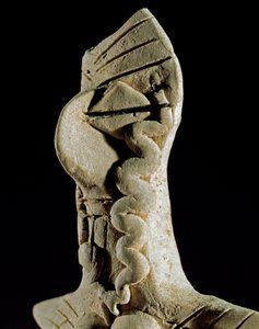 Őstörténet: női fej. Agyagszobrocska Közép-Türkmenisztánból (Gonur Tepe régió). Kr.e. 3000-2500, bronzkori Moszkva, Orosz Tudományos Akadémia Régészeti Intézete, Oroszország alkotó: Prehistoric Prehistoric