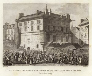 A nép a francia őrséget a Szent Germain apátságnál szállítja le.