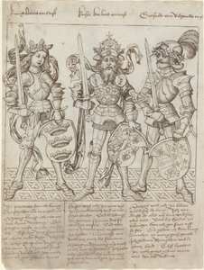 Arthur király, Nagy Károly és Boulogne-i Godfrey alkotó: Primary Master of the Strassburg Chronicle